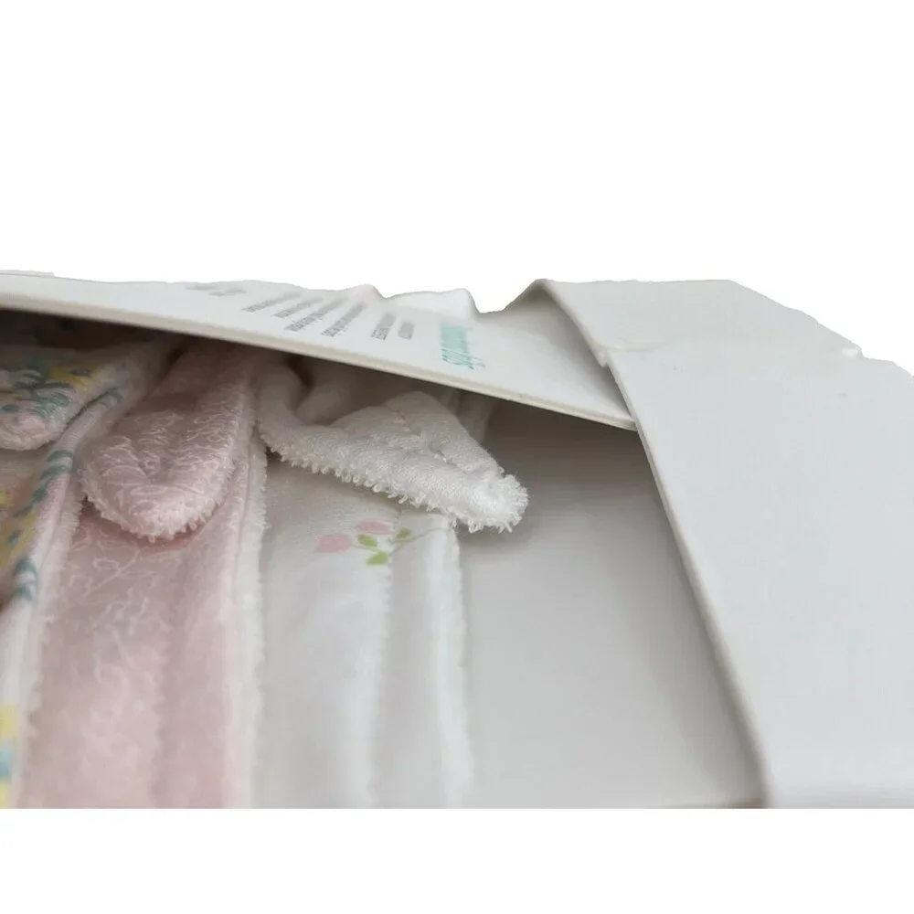 NEW Starting Out Bandana Bibs 3-Pack Baby Girls Snap Closure Floral Pink Pastel